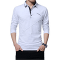 Camisa polo masculina de algodão