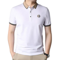 Camisa polo de algodão masculina