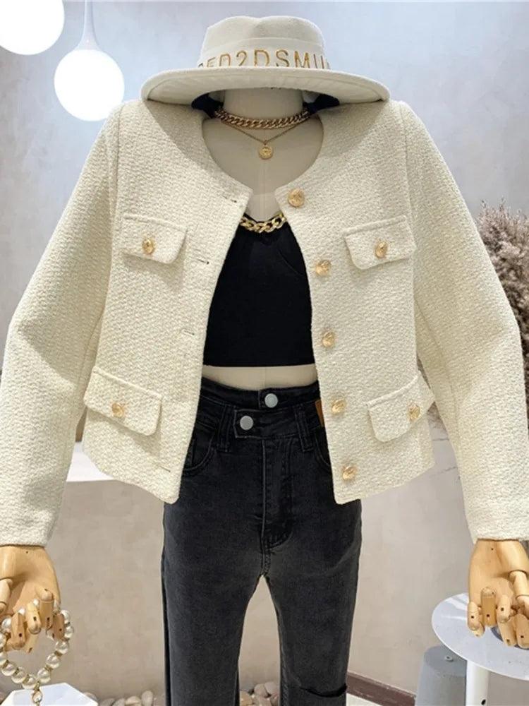 Casaco feminino de lã super elegante - Corta Vento - Corta V Mart