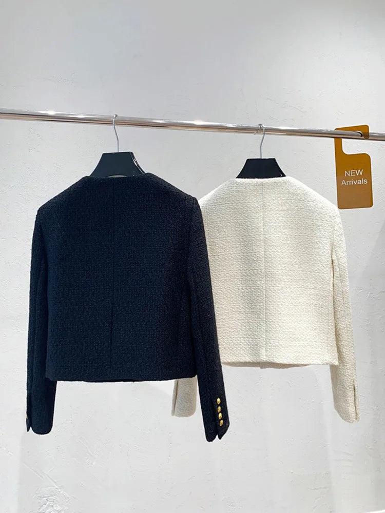 Casaco feminino de lã super elegante - Corta Vento - Corta V Mart