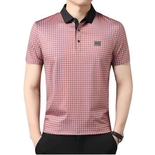 Camisa polo xadrez masculina