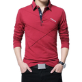 Camisa polo masculina de algodão